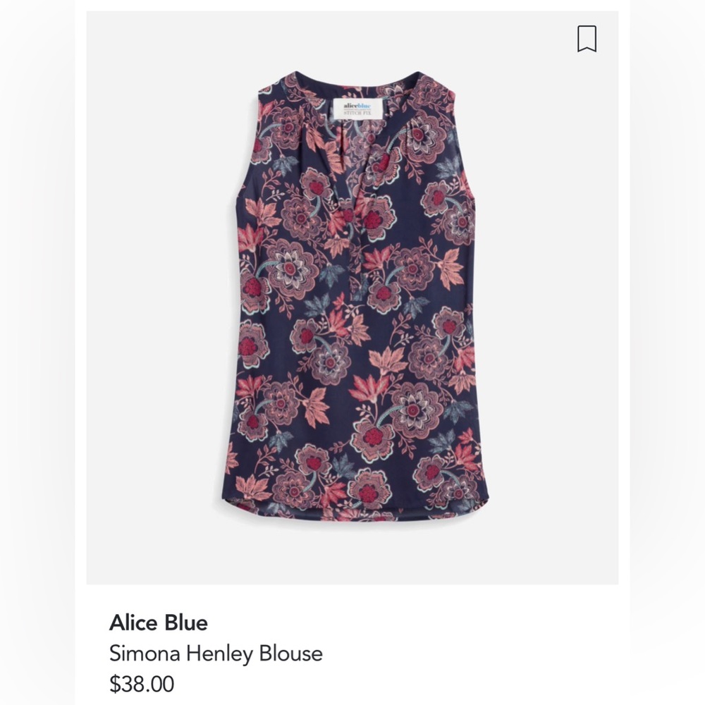 Navy Floral Sleeveless blouse
